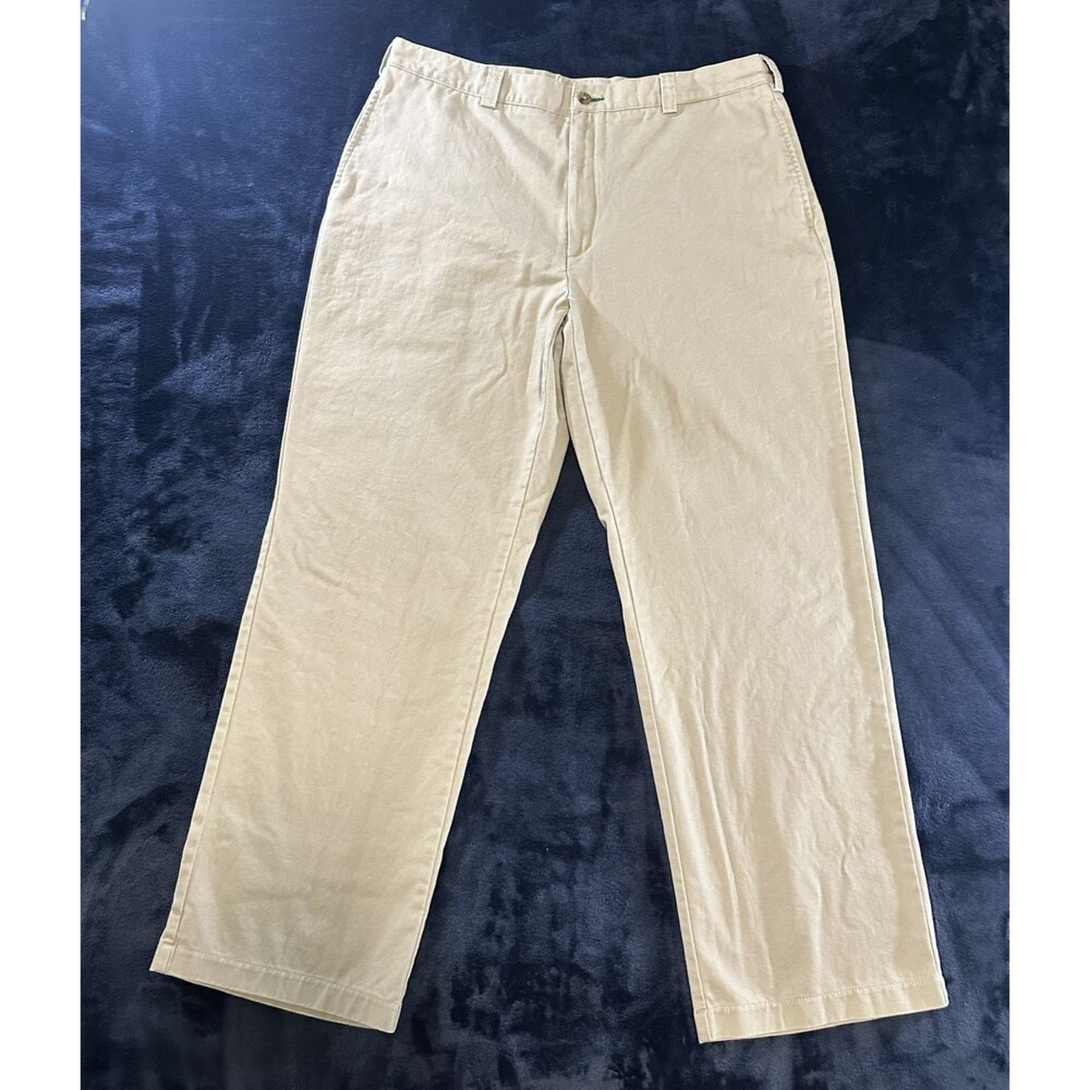 Tommy Hilfiger Chino Pants Men's 38x30 Beige Classic Fit Flat Front Cotton